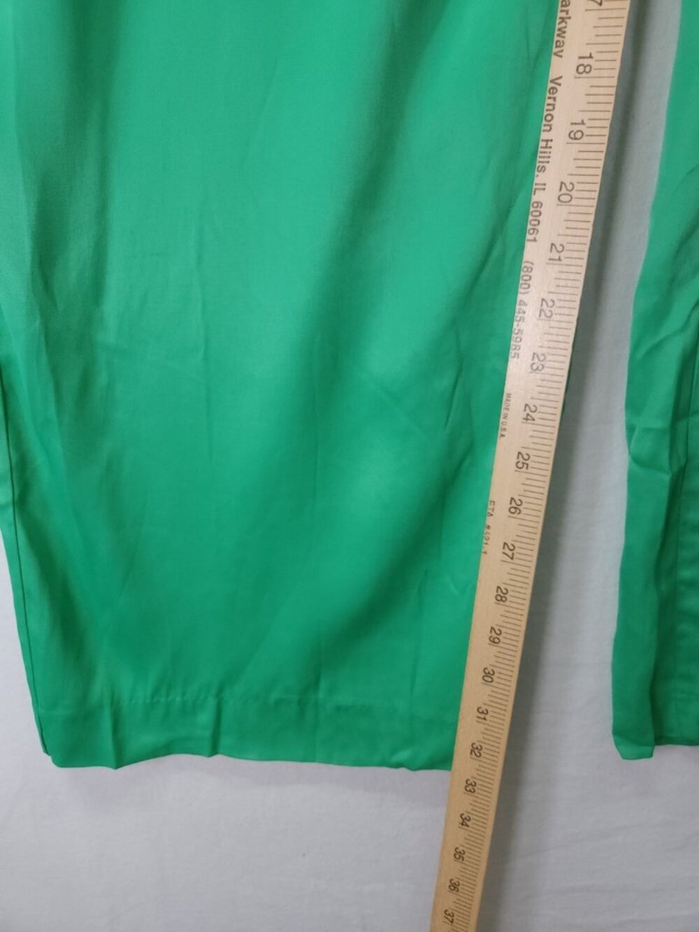 Zara Womens Pants Size XS (26x33) Green Satin Wide Leg Pleated Flowy Palazzo - Picture 7 of 16